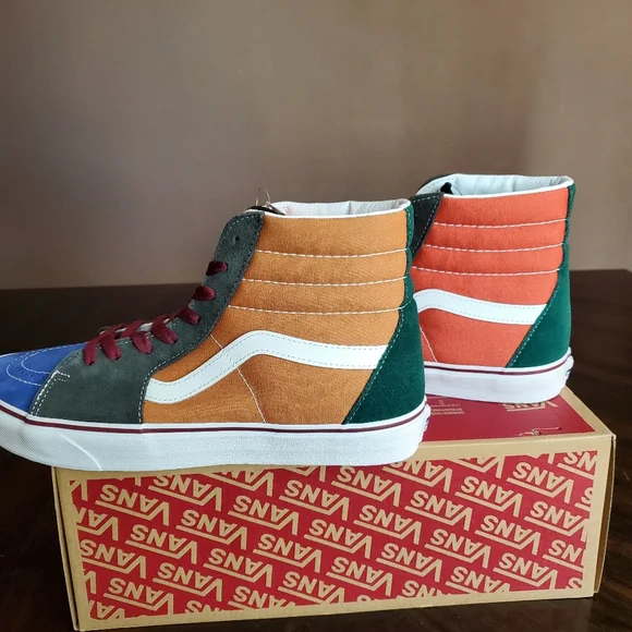 Vans Sk8-Hi Color Mix Multi Men Size 11.5, Women Size 13